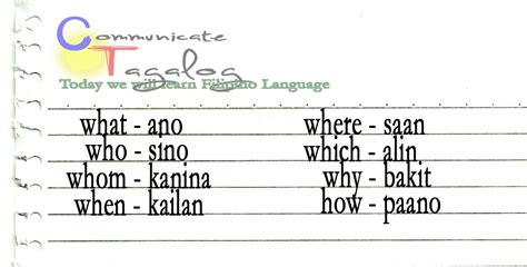 Which in Tagalog.